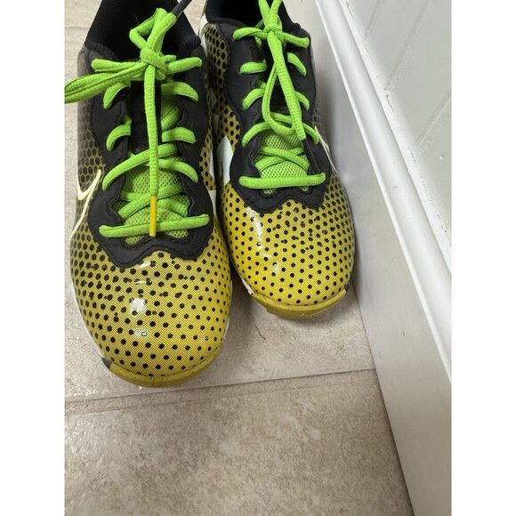 Nike ALPHA HUARACHE 4 KEYSTONE GS 'BLACK OPTI YELLOW' Youth Baseball Cleats 4.5Y - Picture 7 of 13